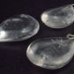 Lot of Three Natural Clear Drop Shaped Quartz Crystal Pendant from Brazil
