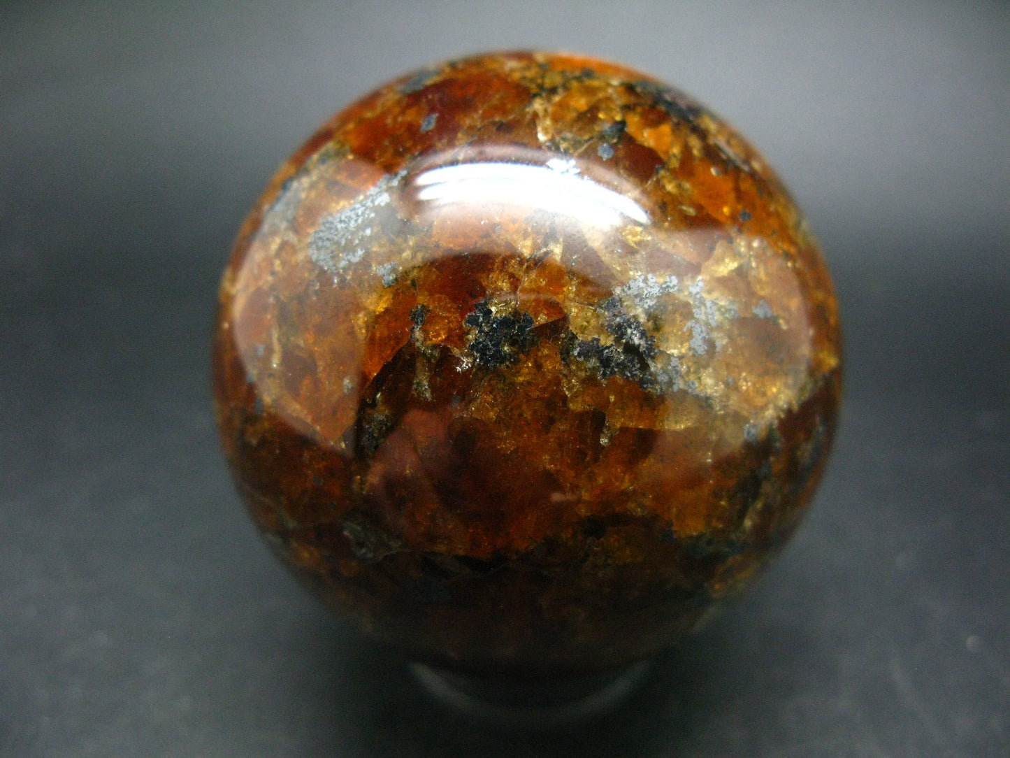 Rare Spessartine Garnet Sphere Ball From Tanzania - 2.5" - 480 Grams