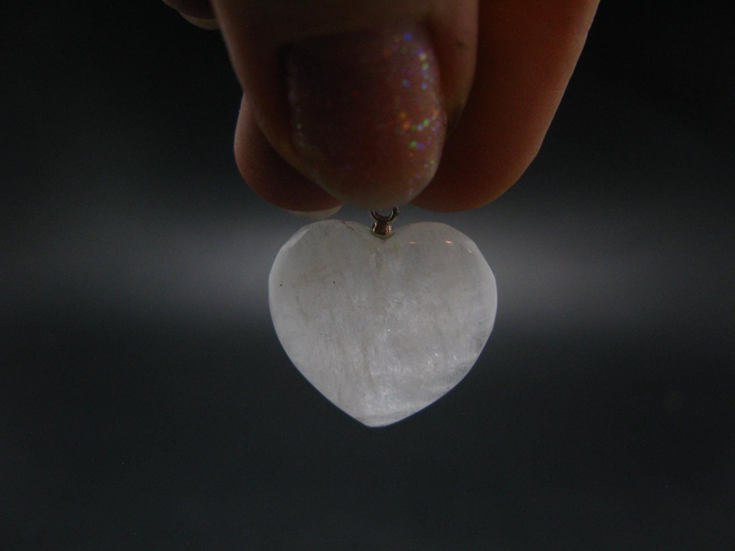 Very Rare SS Cryolite Heart Pendant From Greenland - 1.0" - 4.00 Grams