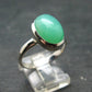 Natural Apple Green Chrysoprase 925 Sterling Silver Ring From Australia - 5.0 Grams - Size 10