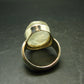 Natural Gem Raw Libyan Desert Glass Tektite Sterling Silver Ring from Libya - Size 10.5 - 11.3 Grams
