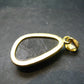 Nuumite Nuummite Gold Plated Silver Pendant From Greenland - 1.5" - 8.24 Grams