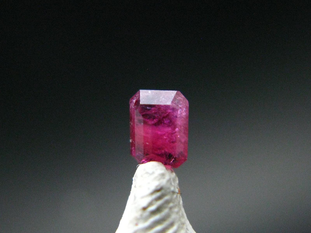 Beautiful Rare Gem Bixbite Red Beryl Emerald Cut Stone From Utah USA - 0.16 Carats - 3.7x2.5mm