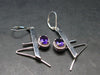 Faceted Natural Amethyst 925 Sterling Silver Earrings - 0.5" - 8.83 Grams