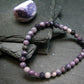 Tiffany Stone Violet Opal Genuine Bracelet ~ 7 Inches ~ 6mm Round Beads