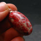 Rare Red Cinnabar Cinabar Pendant From Peru - 1.3"
