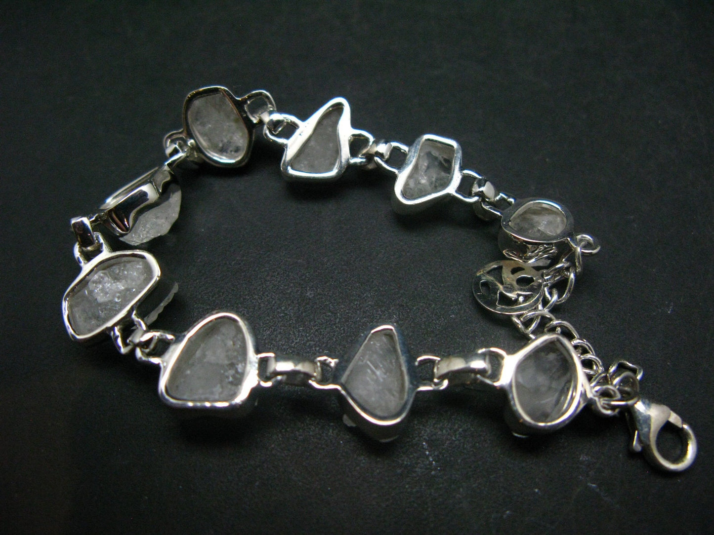 Phenakite Phenacite Silver Bracelet From Brazil- 7" - 14.0 Grams
