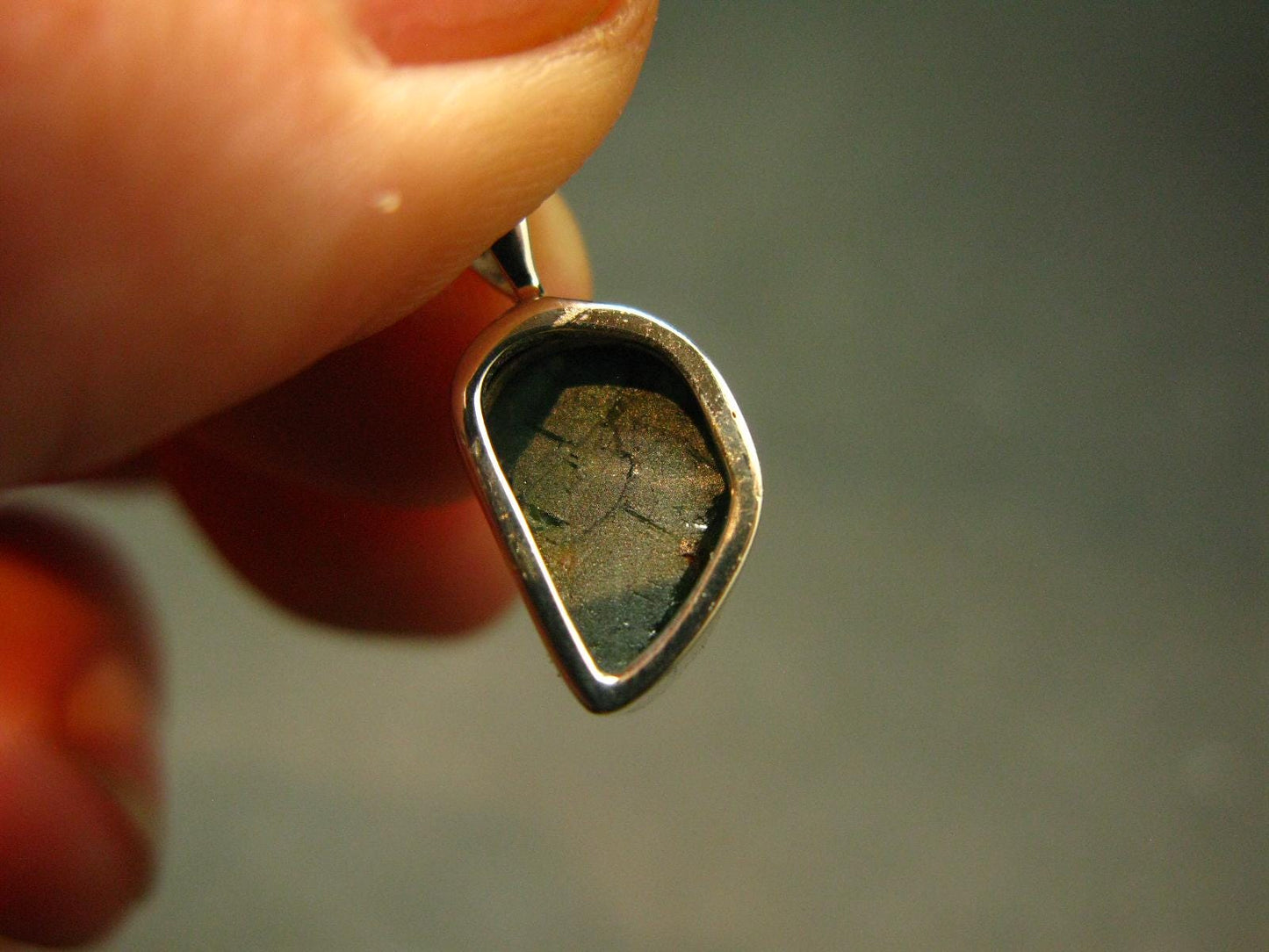 Grandidierite Silver Pendant From Madagascar - 0.7" - 1.13 Grams