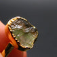 Moldavite Gold Plated Silver Ring - Size 6 - 1.21 Grams