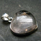Nice Danburite Crystal Silver Heart Pendant from Mexico - 1.1" - 5.44 Grams