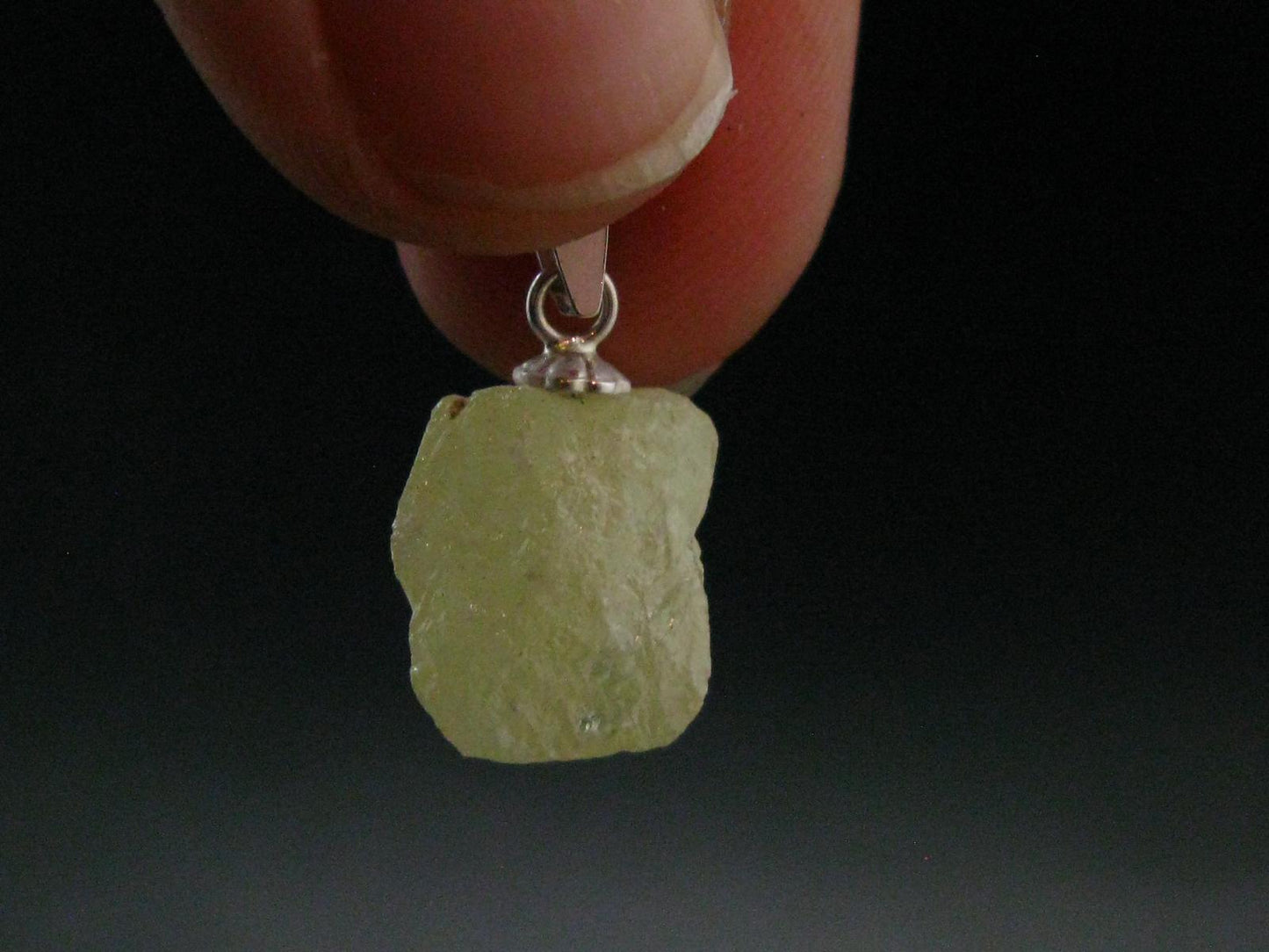 Wulfenite Crystal Silver Pendant From Arizona, USA - 0.8" - 2.31 Grams