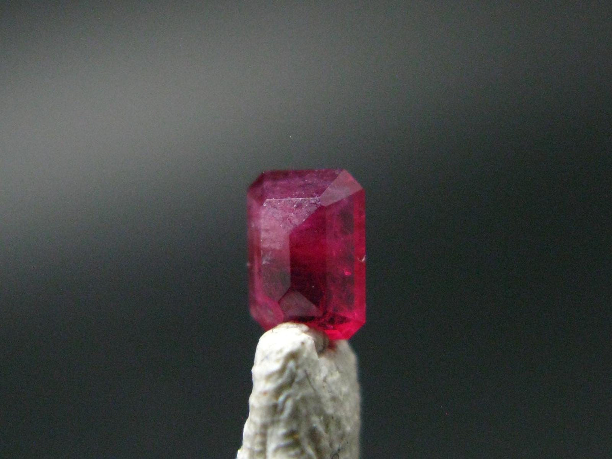 Beautiful Rare Gem Bixbite Red Beryl Emerald Cut Stone From Utah USA - 0.14 Carats - 3.7x2.8mm