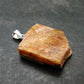 Orange Kyanite Crystal Silver Pendant From Tanzania - 1.1" - 6.0 Grams