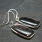 Tumbled Hypersthene Silver Earrings From Canada - 1.5" - 6.38 Grams