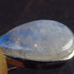 Pear Shaped Cabochon Natural Moonstone 925 Sterling Silver Drop Earrings - 1.3" - 3.1 Grams