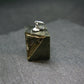 Perfect Pyrite Cube Silver Pendant from Spain - 0.8"