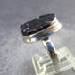 Unpolished Elite Shungite Silver Ring from Russia - Size 6.5 - 5.12 Grams