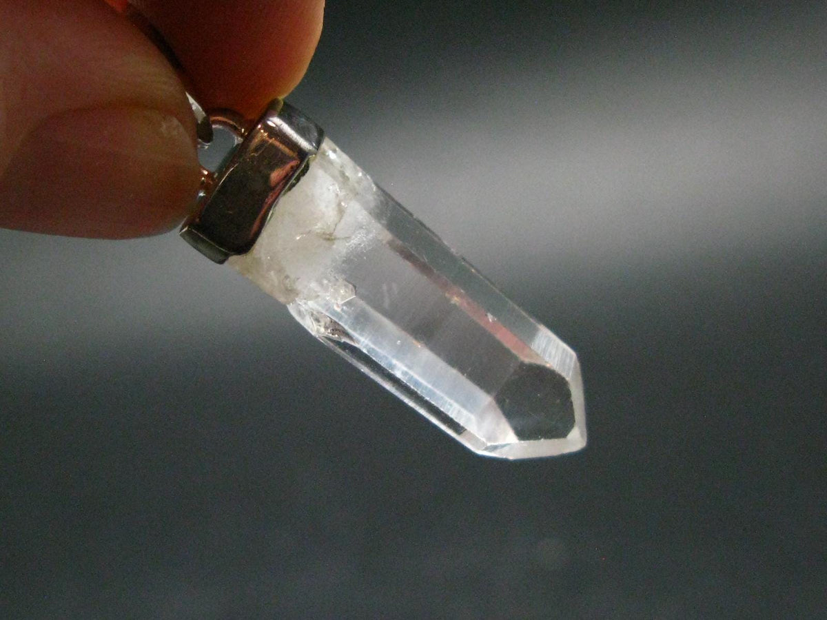 Lemurian Quartz Crystal Pendant From Brazil - 1.5" - 4.26 Grams