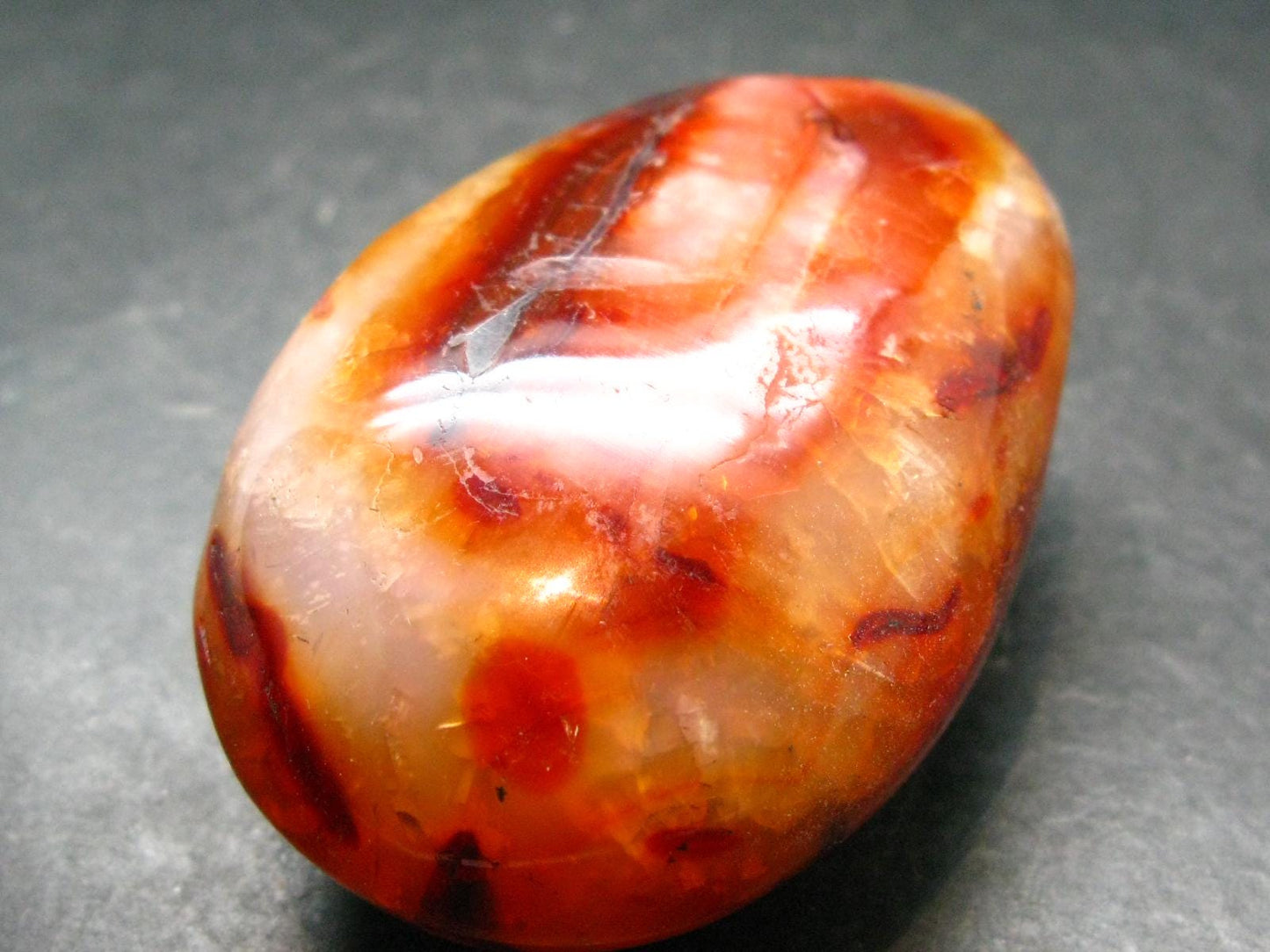 Carnelian Tumbled Stone From Madagascar - 2.7" - 151.75 Grams