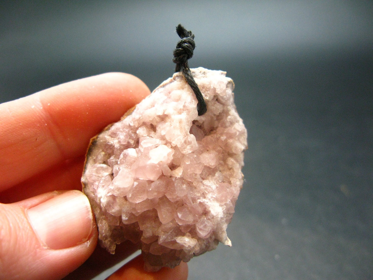 Large Pink Amethyst Pendant From Mexico - 1.7"