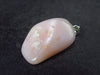Rare Pink Opal Silver Pendant from Peru - 1.2" - 4.34 Grams