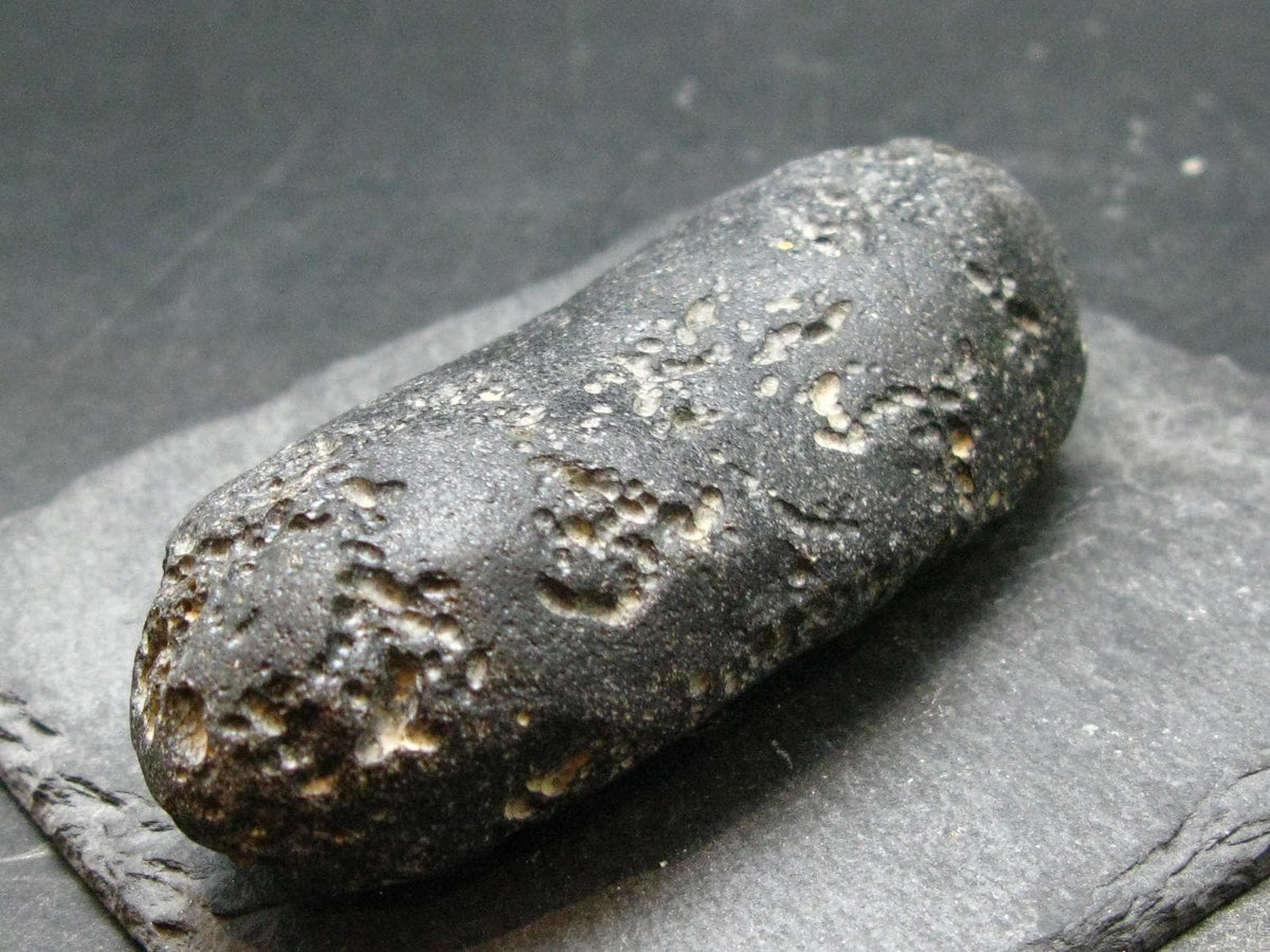 Rare Large Black Tibetan Tektite Raw Piece from Tibet - 3.2" - 93.74 Grams