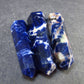 Lot of 3 Natural Sodalite Pencil Point Pendants from Brazil
