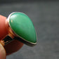 Natural Apple Green Chrysoprase 925 Sterling Silver Ring From Australia - 3.34 Grams - Size 7