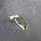 Natural Gem Moldavite Tektite SS Pendant from Czech Republic - 1.30 Grams - 0.9"