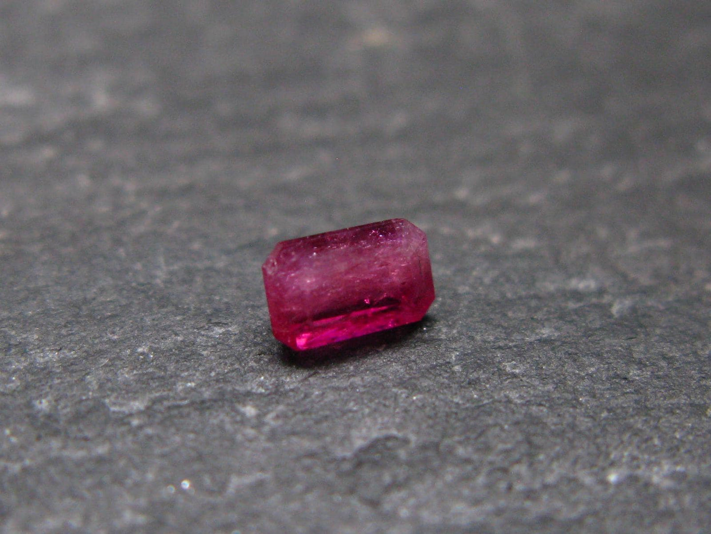 Beautiful Rare Gem Bixbite Red Beryl Emerald Cut Stone From Utah USA - 0.25 Carats - 4.3x2.9mm
