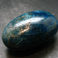 Neon Blue Apatite Tumbled Stone from Madagascar - 124.87 Grams - 2.4"