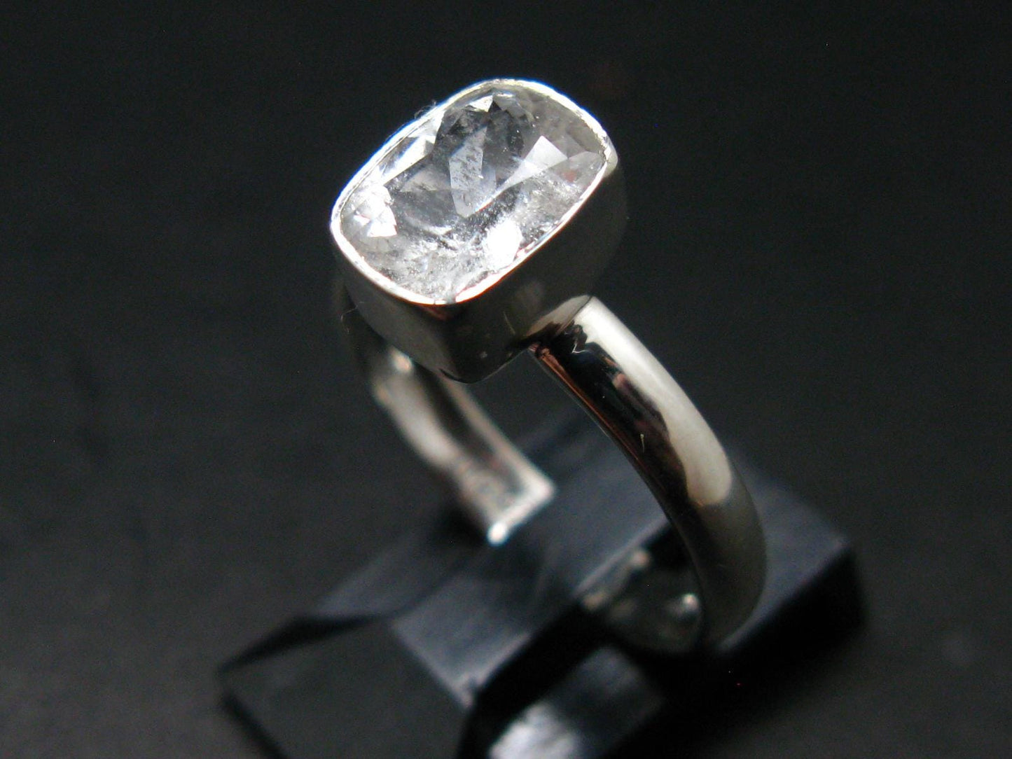 Phenakite Phenacite Crystal Silver Ring From Russia - Size 7 - 2.01 Grams
