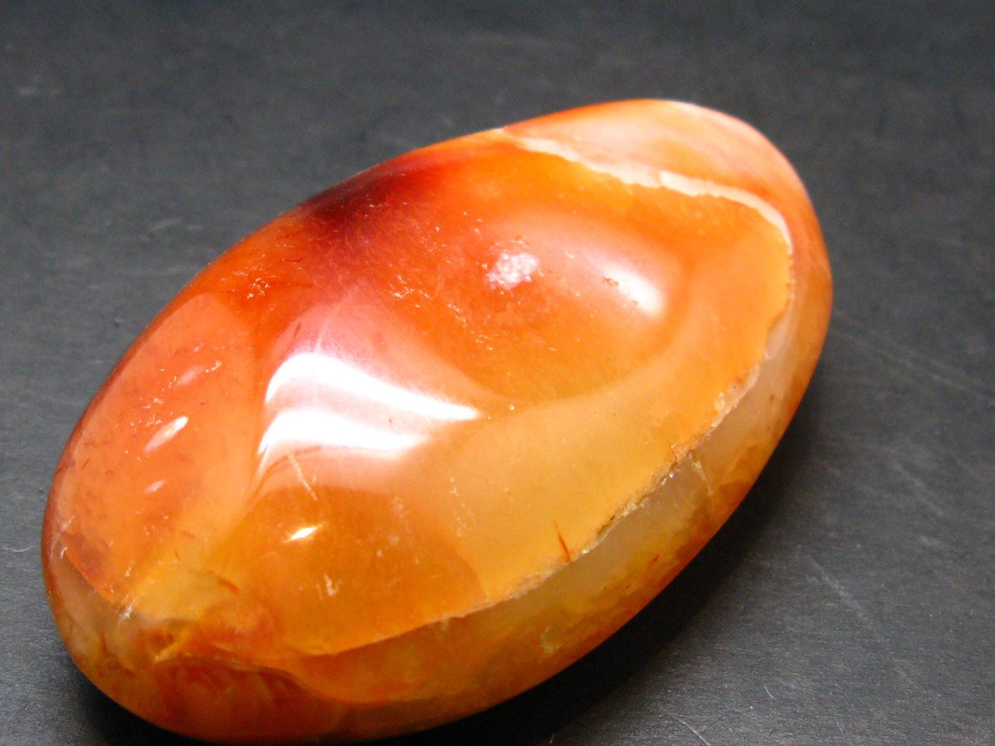 Carnelian Tumbled Stone From Madagascar - 2.9" - 114.41 Grams