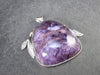 Rare High-Quality Charoite Pendant in SS From Russia - 1.6" - 18.5 Grams