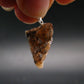 Gem Hessonite Garnet Crystal Silver Pendant from Canada - 1.1" - 3.79 Grams
