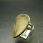 Natural Gem Raw Libyan Desert Glass Tektite Sterling Silver Ring from Libya - Size 9 - 7.6 Grams
