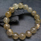 Rutilated Quartz Genuine Bracelet ~ 7 Inches ~ 12mm Round Beads