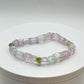 Kunzite & Peridot Bracelet | Lilac, Green Crystal Healing Jewelry