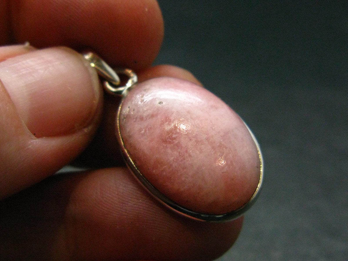 Pink Petalite Silver Pendant from Canada - 1.1" - 3.19 Grams