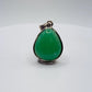 Natural Chrysoprase Teardrop Pendant – Green Sterling Silver Necklace Charm - Weight 6.24 g