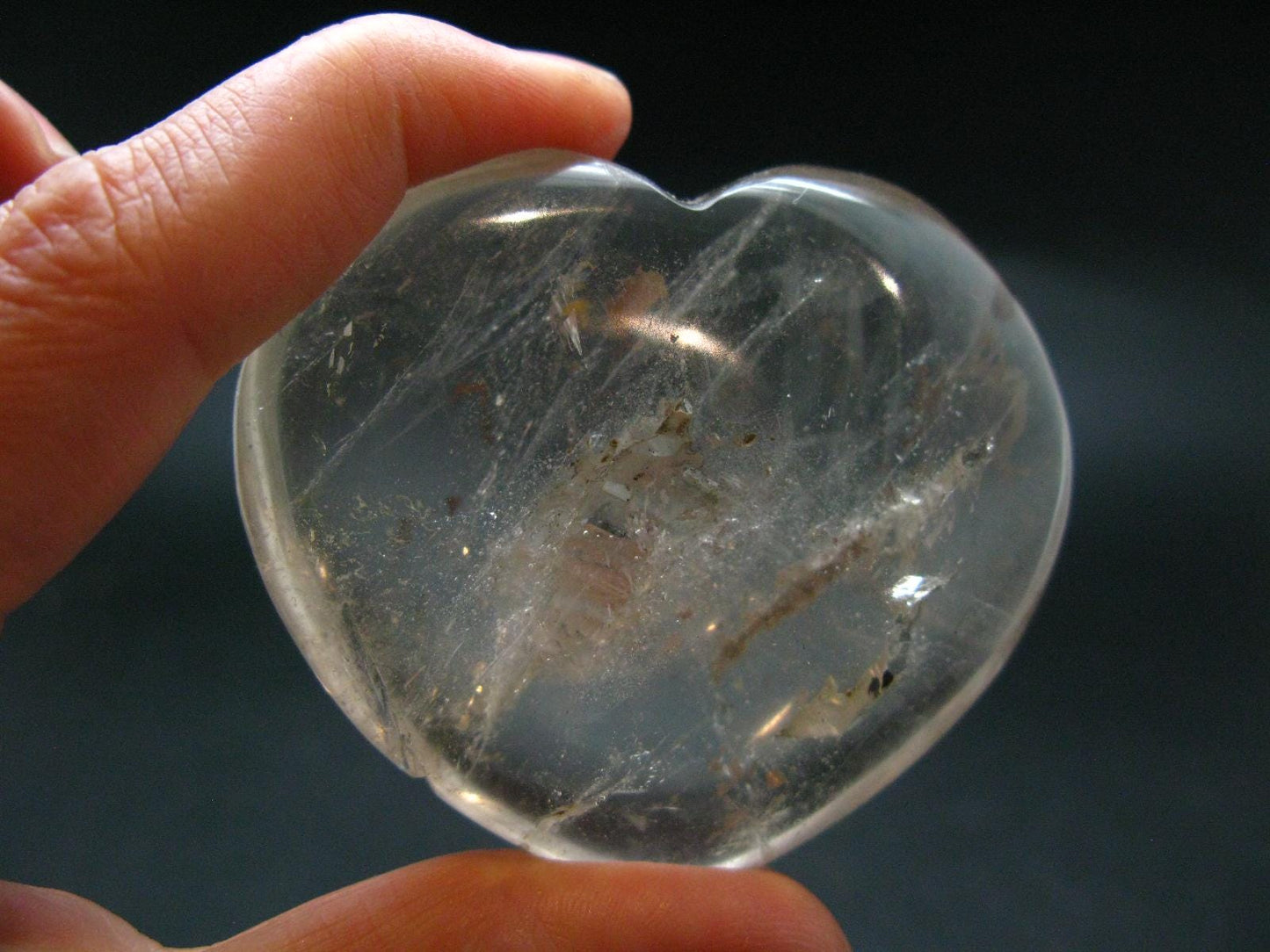 Large Smoky Quartz Heart from Brazil - 2.1" - 105.65 Grams
