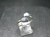 Benitoite Silver Ring From California - Size Adjustable - 2.26 Grams