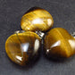 Lot of 3 Tiger Eye Puffed Heart Shape Pendants from Brazil