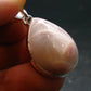 Natrolite Silver Plated Pendant Necklace From Indonesia - 1.3" - 4.90 Grams