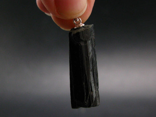 Nice Rare Terminated Epidote Crystal Silver Pendant From Peru - 1.4" - 6.46 Grams