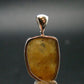 Large Natural Agni Gold Danburite Sterling Silver Pendant from Tanzania - 1.1" - 3.17 Grams