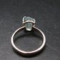 Raw Aquamarine Gem Sterling Silver Ring From Brazil - Size 8 - 2.83 Grams