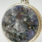 Lattice Sunstone Pendant Necklace, Sterling Silver Natural Crystal Jewelry (6.71g)