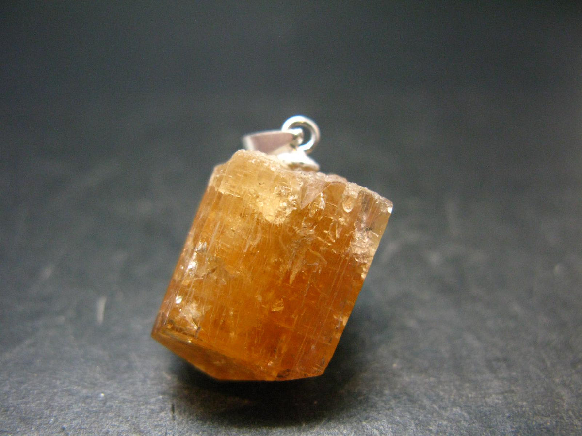 Imperial Topaz Crystal Pendant From Brazil - 1.0" - 6.72 Grams