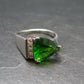 Helenite Gaia Stone Gem Sterling Silver Ring From Washington - Size 7.5 - 1.72 Carats